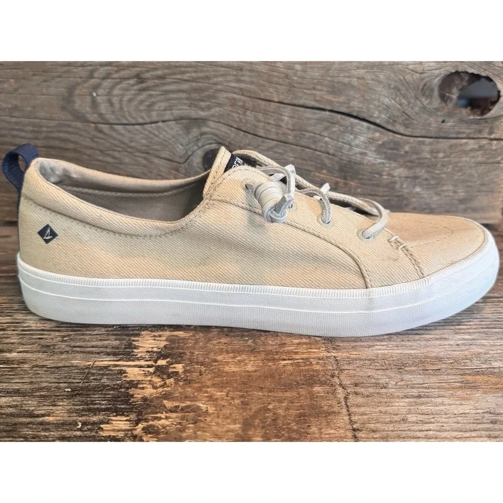Sperry Top-Sider Canvas Boat Shoes Women's 9.5‎ Tan NEW – Classic Pair